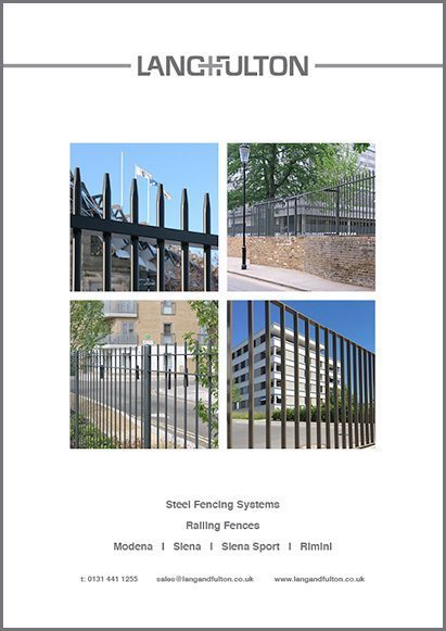 LF Railing Fences Brochure front cover - Lang and Fulton